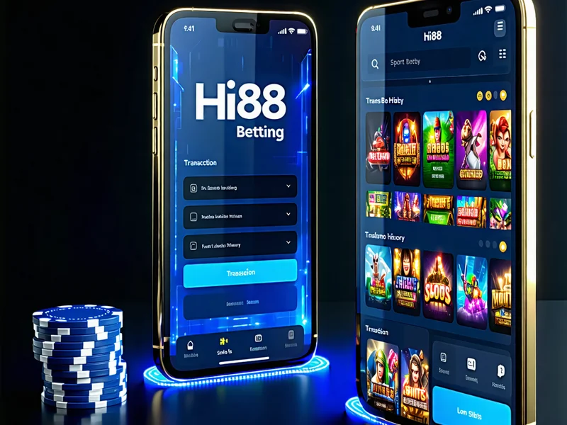 Giao diện ứng dụng Hi88 trên điện thoại di động, thể hiện khả năng cá cược tiện lợi mọi lúc mọi nơi